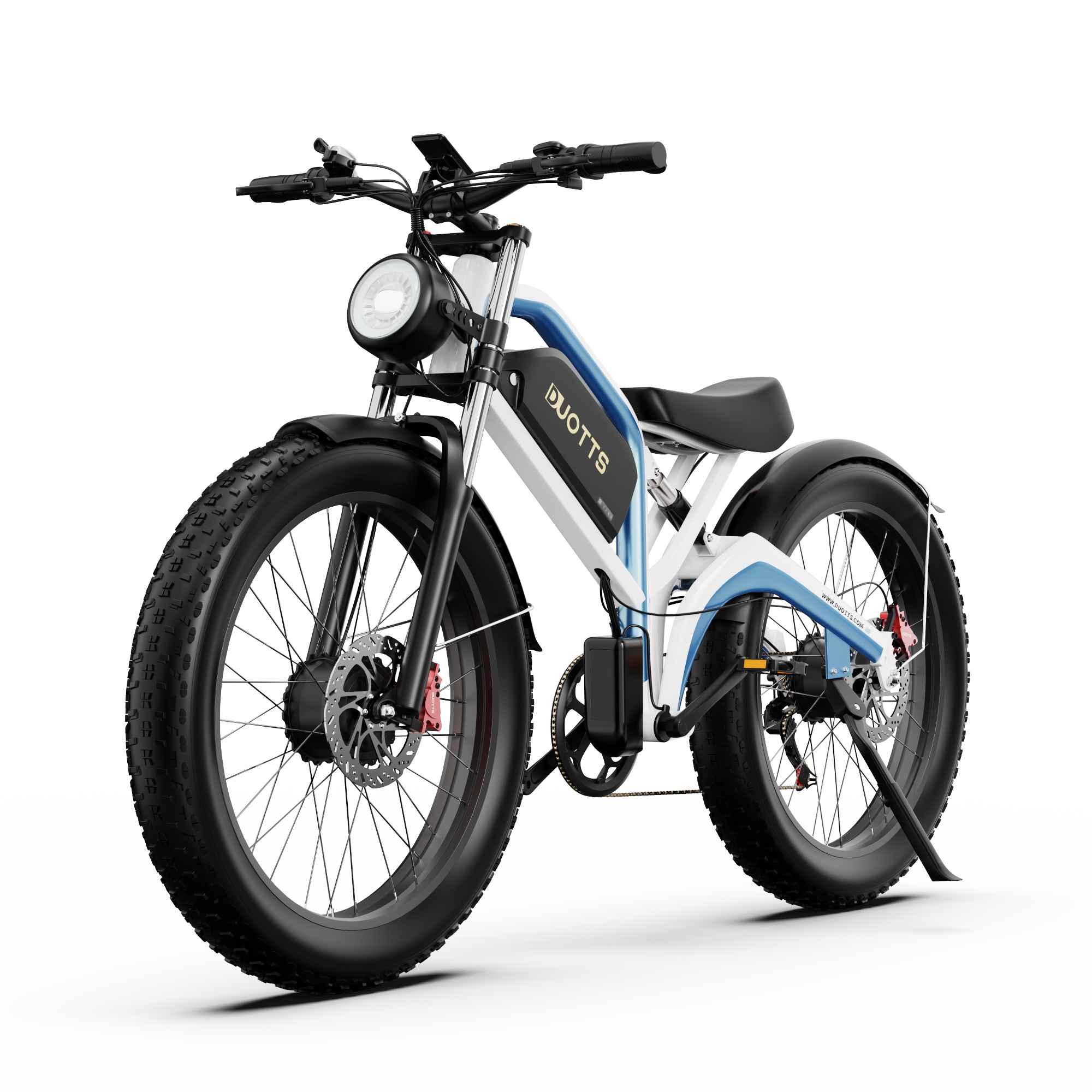 Bicicleta electrica DUOTTS N26 alb-albastru