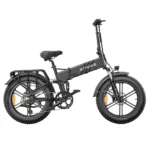 Bicicletă electrică pliabilă ENGWE ENGINE Pro 2.0, anvelope groase de 20*4.0 inch, cuplu de 75Nm, baterie de 52V 16Ah, viteză maximă de 25 km/h, autonomie de 100 km, Shimano 8 viteze, frâne pe disc hidraulice, suspensie completă - Negru - imagine 2